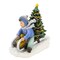 Joseph Studio 7.0 Inch Boy Sledding Figurine Christmas Figurine , Portable Christmas Decor Presents Tree Delivering